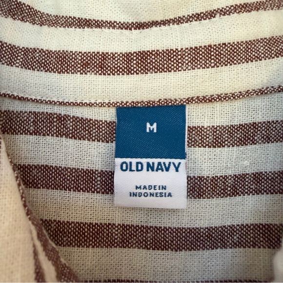 Striped Linen Blend Shirt Dress - Picture 10 of 11